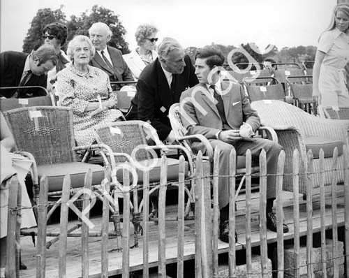 1971 Charles and Lord Mountbatten at Coronation Cup